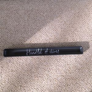 Ceramic olive tray with script